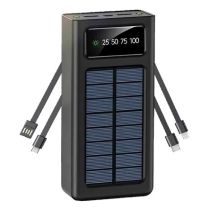 Ηλιακό Power Bank μπαταρία για κινητά - Gps - Camera κ.λ.π. με ψηφιακή ένδειξη φορτίου 30.000mAh και φακό