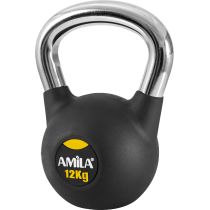 KETTLEBELL AMILA ΕΠΕΝΔΥΣΗ ΛΑΣΤΙΧΟ ΛΑΒΗ ΧΡΩΜΙΟΥ 12KG