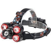 Επαναφορτιζόμενος Φακός Κεφαλής 5 Led και Zoom Heavy Duty 22042