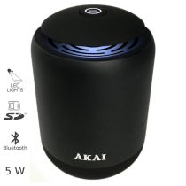 AKAI ABTS-S4 ΜΕΤΑΛΛΙΚΟ ΗΧΕΙΟ BLUETOOTH ΜΕ LED, USB, SD ΚΑΙ AUX – 5W