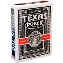 ​Τράπουλα Πλαστική Μαύρη 100% PVC Dal Negro Texas Poker Index 2 Black