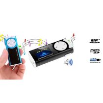 Mini portable MP3 Player MicroSD με ηχείο, οθόνη LCD & φακό LED