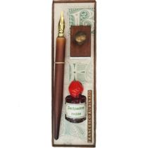 ​Ξύλινη πένα Κοντυλοφόρος με σετ μελάνι και στυπόχαρτο Francesco Rubinato 7508