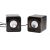 Mini Ηχείο Stereo 5W RMS Μαύρο - Πορτοκαλί με Τροφοδοσία USB 7x7x7cm Nakai Mini Digital Speaker D-02A