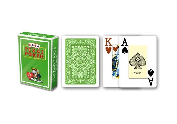 Τράπουλα πλαστική ανοιχτό πράσινο Modiano Texas Poker