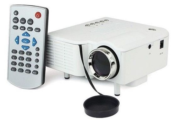 Φορητός Προβολέας άσπρος Mini Led HD Star View Multimedia Projector UC28+ HDMI OEM GP-1