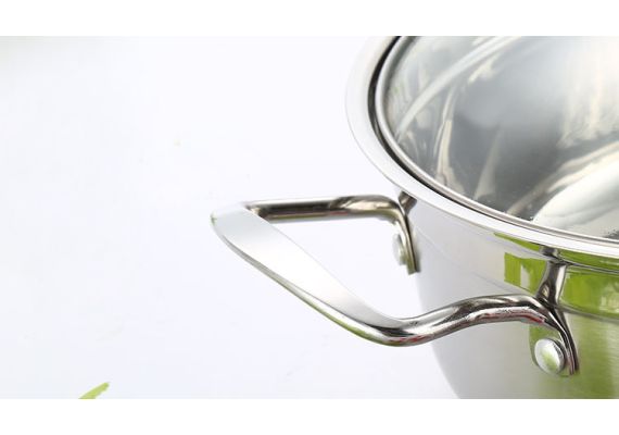 Κατσαρόλα με γυάλινο καπάκι 26 cm Stainless steel OEM Fenvo FHHG01