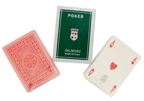 Τράπουλα χάρτινη poker κόκκινη πλαστικοποιημένη Dal Negro