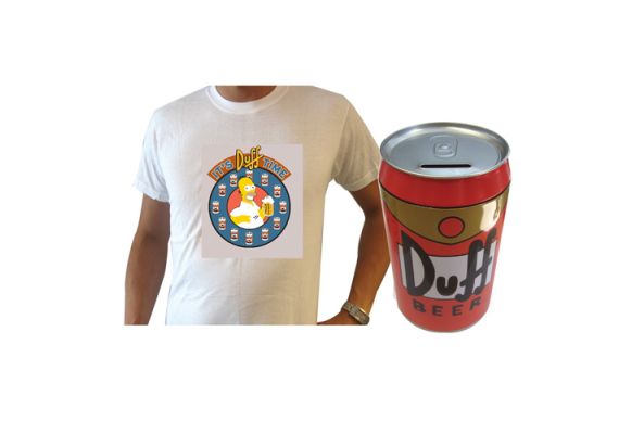Σετ Simpsons - Κουμπαράς και T-Shirt Duff