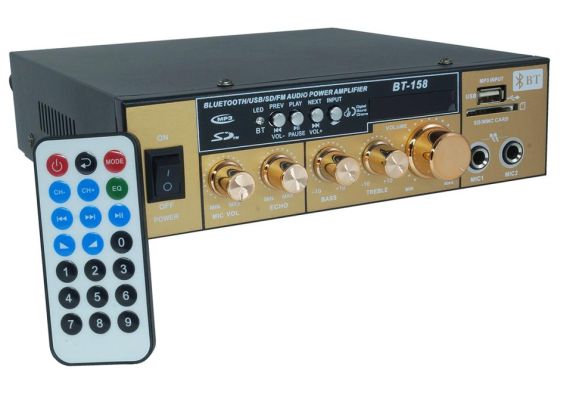 Ενισχυτής stereo audio 2 bluetooth usb sd mp3 karaoke TELI BT-158