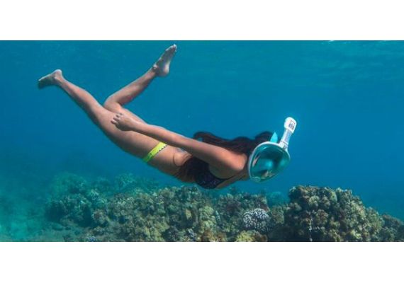 Ολοπρόσωπη Μάσκα θαλάσσης με Αναπνευστήρα & Βάση Κάμερας  Sub Full Face Snorkel Mask 850