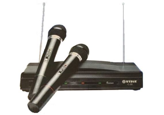 Συσκευή Karaoke με δύο ασύρματα μικρόφωνα wireless Herostar C-05