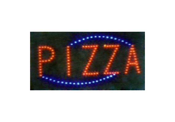 Φωτεινή επιγραφή καταστημάτων με  LED (Pizza)