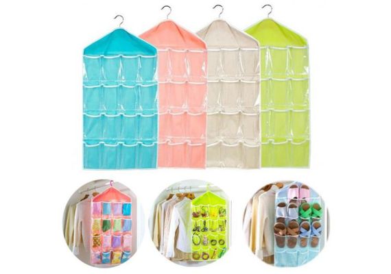 Κρεμαστή θήκη αποθήκευσης 16 θέσεων Candy color wardrobe wall