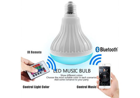 Λάμπα LED Έγχρωμη RGB E27 με Bluetooth 4.0 και μουσική Led Music Bulb