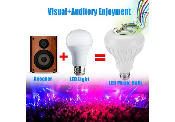 Λάμπα LED Έγχρωμη RGB E27 με Bluetooth 4.0 και μουσική Led Music Bulb