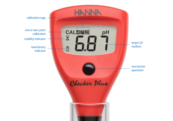 ​Πεχάμετρο ψηφιακό Checker Plus pH Tester Hanna HI 98100