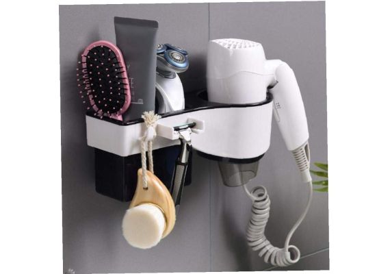 Επιτοίχια Αυτοκόλλητη Βάση Οργανωτής μπάνιου για πιστολάκι μαλλιών OEM ZF474HY
