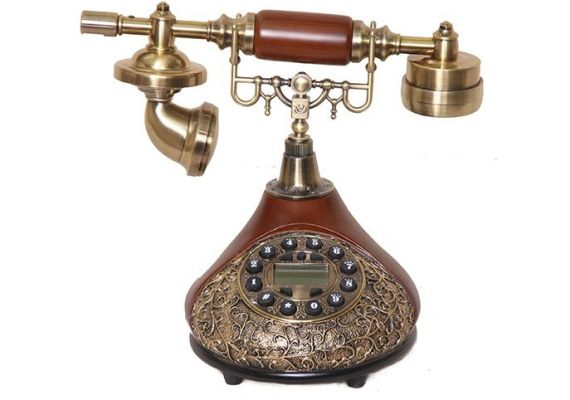 ​Τηλέφωνο Ρετρό Vintage Ξύλινο, Οθόνη, Αναγνώριση Κλήσης PRT55I