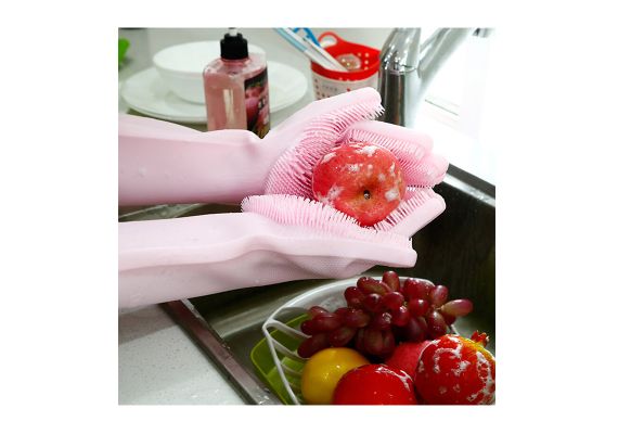 ​Γάντια πλυσίματος με ίνες σιλικόνης Magic Silicone Gloves