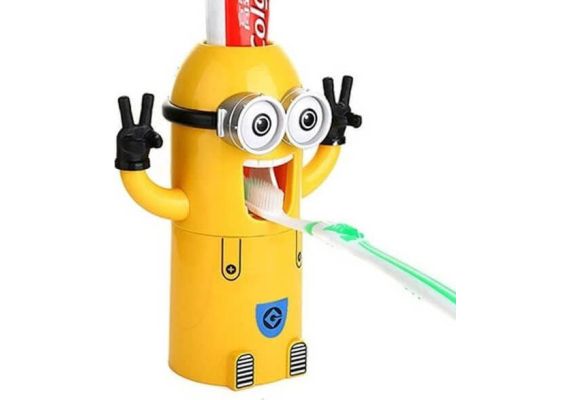 ​Παιδικό Σετ Dispenser Και Θήκη Για 2 Οδοντόβουρτσες Minions