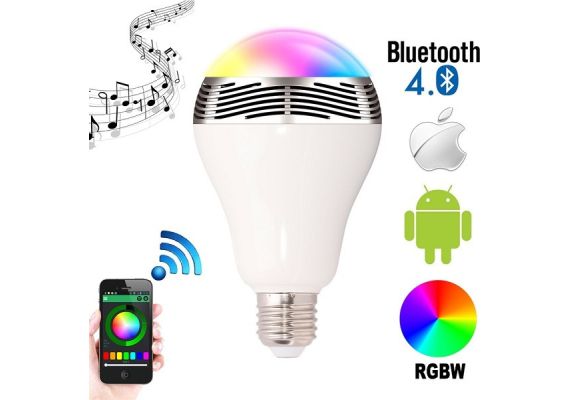 Πολύχρωμη Λάμπα LED με Bluetooth 6W & Ηχείο 3W E27 για Android & iOS LD6
