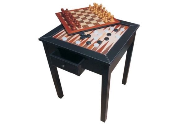 Τραπέζι τετράγωνο δερματίνης για Σκάκι & Τάβλι 58 x 58 x 72cm 60410