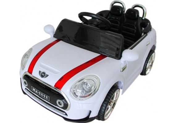 Ηλεκτροκίνητο παιδικό αυτοκίνητο λευκό 12v τύπου Mini Cooper HJ-1111