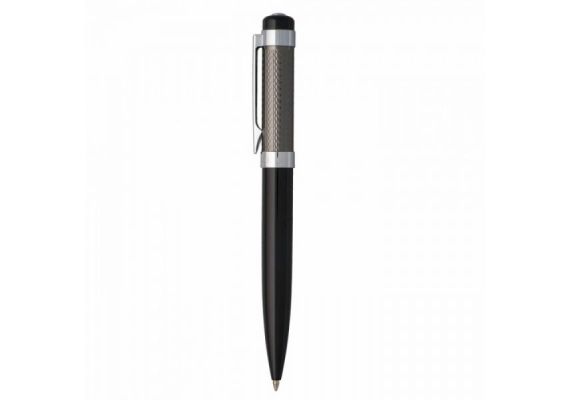 Στυλό πολυτελείας CERRUTI 1881 NSW3814 Ballpoint Pen από μαύρη λάκα και ασημί λεπτομέρειες