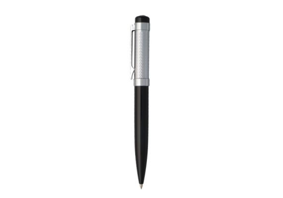 Στυλό πολυτελείας CERRUTI 1881 NSW3814 Ballpoint Pen από μαύρη λάκα και ασημί λεπτομέρειες