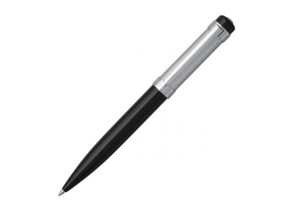 Στυλό πολυτελείας CERRUTI 1881 NSW3814 Ballpoint Pen από μαύρη λάκα και ασημί λεπτομέρειες