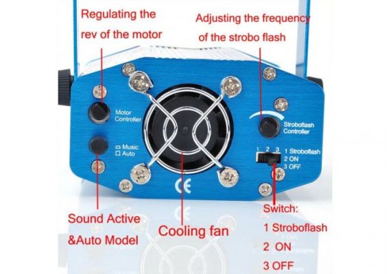 ​Mini ισχυρός Φωτορυθμικό Projector Laser 50mW OEM YX-6D