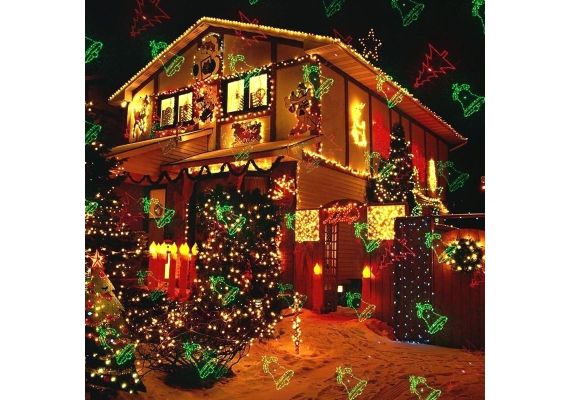​​Νυχτερινός Γιορτινός Προβολέας Φωτισμός Με 48 Χριστουγεννιάτικα Θέματα σε 12 Slides Laser Projector IN2-A004