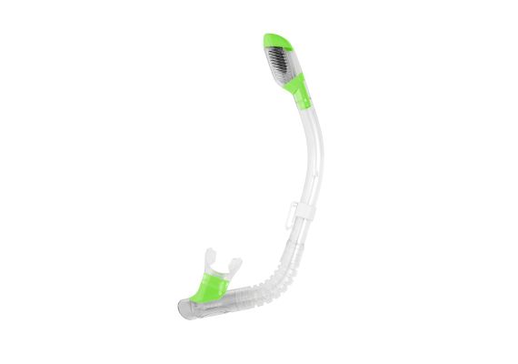 Cressi Mini Dry Snorkel Clear/Fluo Green - Αναπνευστήρας
