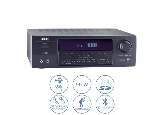 Akai AS110RA-320BT Ραδιοενισχυτής karaoke με Bluetooth και USB – 90 W