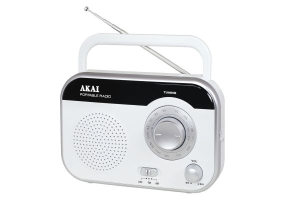 Akai PR003A-410W Φορητό αναλογικό ραδιόφωνο με είσοδο ακουστικών