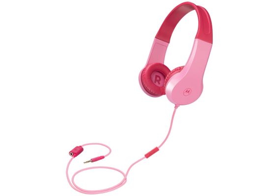 Motorola JR200 Pink Οn ear παιδικά ακουστικά Hands Free με splitter