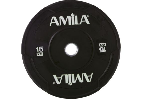 ΔΙΣΚΟΣ AMILA 50MM BUMPER 15.0KG (ΜΑΥΡΟ - ΛΕΥΚΟ)