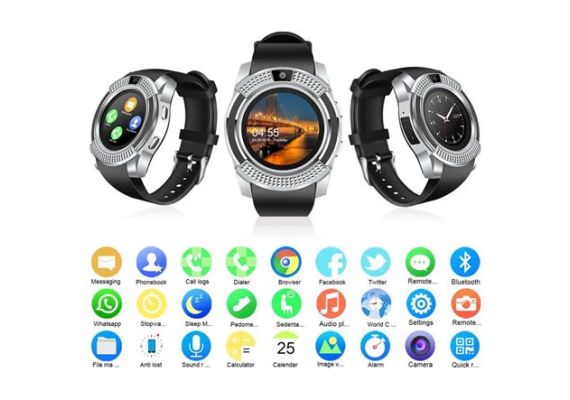 Κινητό ρολόι χειρός unisex- Smartwatch με android λειτουργικό και bluetooth λειτουργία + κάμερα 