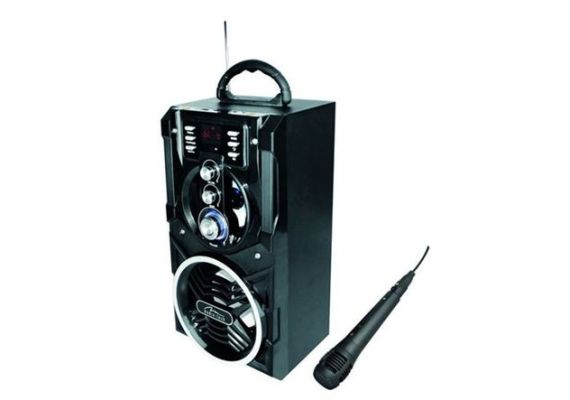 Multimedia Σύστημα Bluetooth Karaoke με Μικρόφωνο + Τηλεχειριστήριο + LED Οθόνη - USB SD MP3 Player