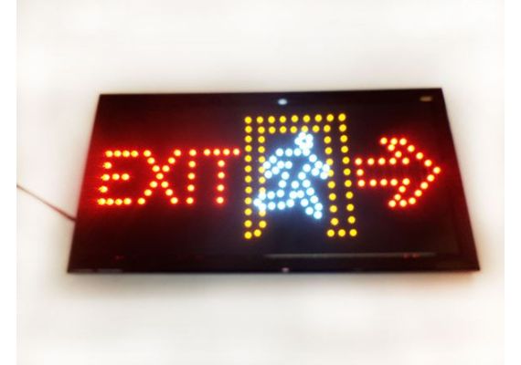 Φωτεινή επιγραφή καταστημάτων με LED (Exit)