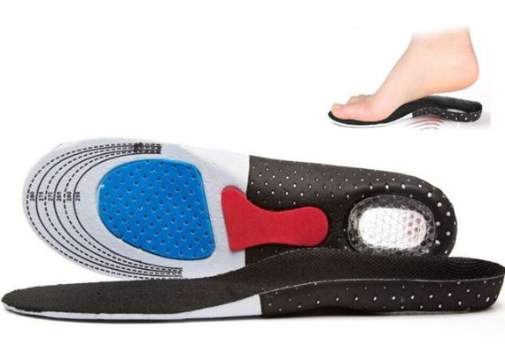Πάτοι σιλικόνης ανατομικοί - αντικραδασμικοί παπουτσιών για ξεκούραστο βάδισμα δύο μεγέθη για άνδρες - γυναίκες με αντιβακτηριδιακή προστασία για πόδια χωρίς οσμές