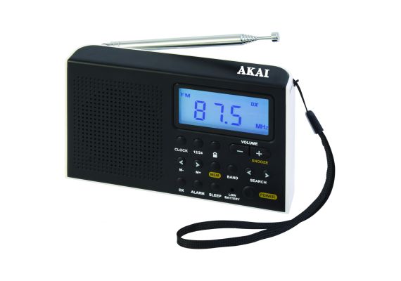 Akai AWBR-305 Φορητό ψηφιακό ραδιόφωνο παγκοσμίου λήψης με οθόνη και ρολόι