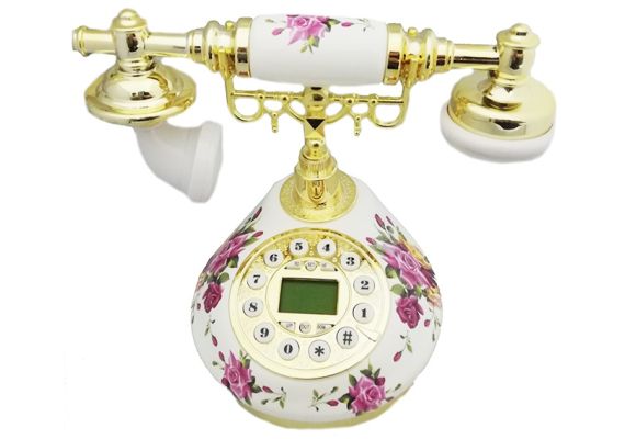 Τηλέφωνο Ρετρό Vintage Μαρμάρινο, Οθόνη, Αναγνώριση Κλήσης PRT9101