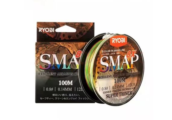 Ryobi SMAP x8 Braid 100m Multicolor - 0-200mm