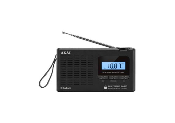 Akai APR-600 Φορητό ραδιόφωνο παγκοσμίου λήψεως με Bluetooth, USB, micro SD, AM/FM και οθόνη