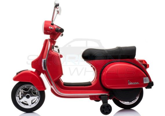 ​​Παιδική ηλεκτρική Vespa Piaggio Vintage Original 12V Κόκκινη Skorpion Wheels 5245050