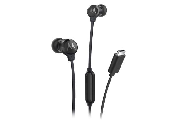 Motorola Earbuds 3C-S Mαύρα In ear ακουστικά ψείρες USB-C handsfree με καλώδιο 1.2μ.