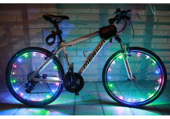 ​Πολύχρωμα 15 φώτα LED για το πλαίσιο και την ζάντα του ποδηλάτου ΟΕΜ ΤΗ-2013