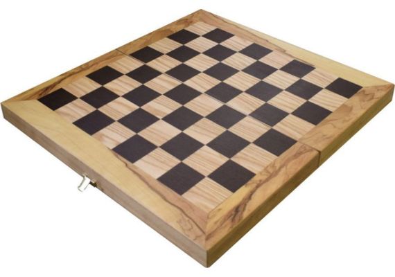 Ξύλινο τάβλι & σκάκι ελιάς 48x48cm SuperGifts 800500